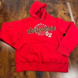 Abercrombie 92 Youth XL Red Hoodie‎